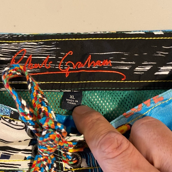 XL - Robert Graham - Board shorts - Swim Trunks Bathing Suit - RARE NWOT XL - Picture 2 of 12